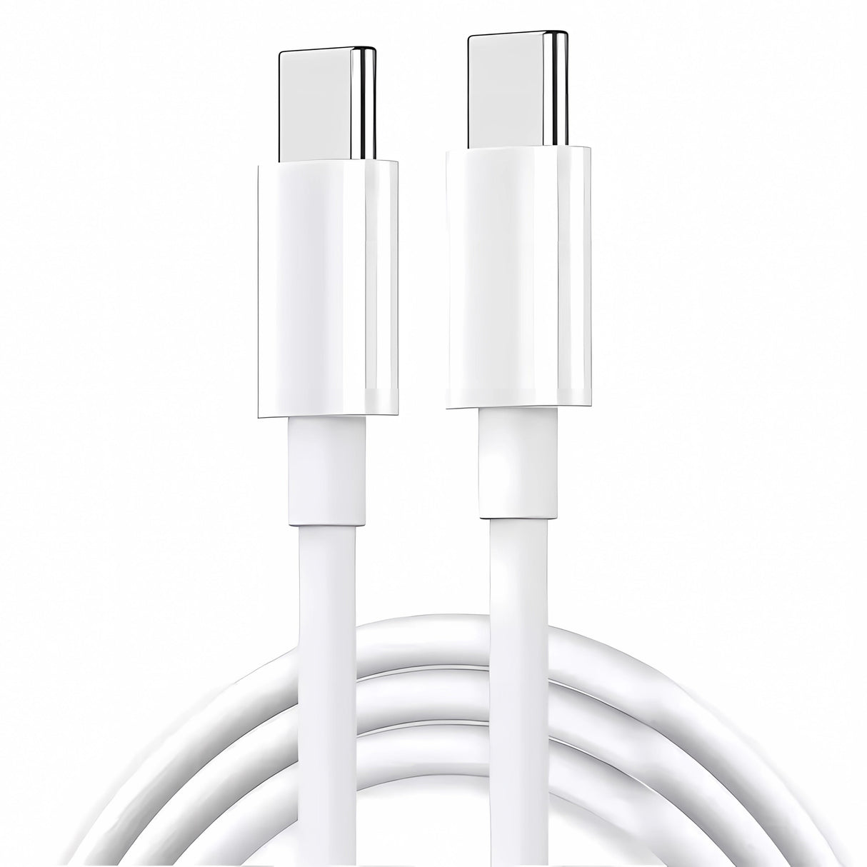 Bervolo® USB-C to USB-C Charging Cable, PD 60W, Fast Charging for Any USB-C Laptop, Phone, or Tablet, 1 M, White