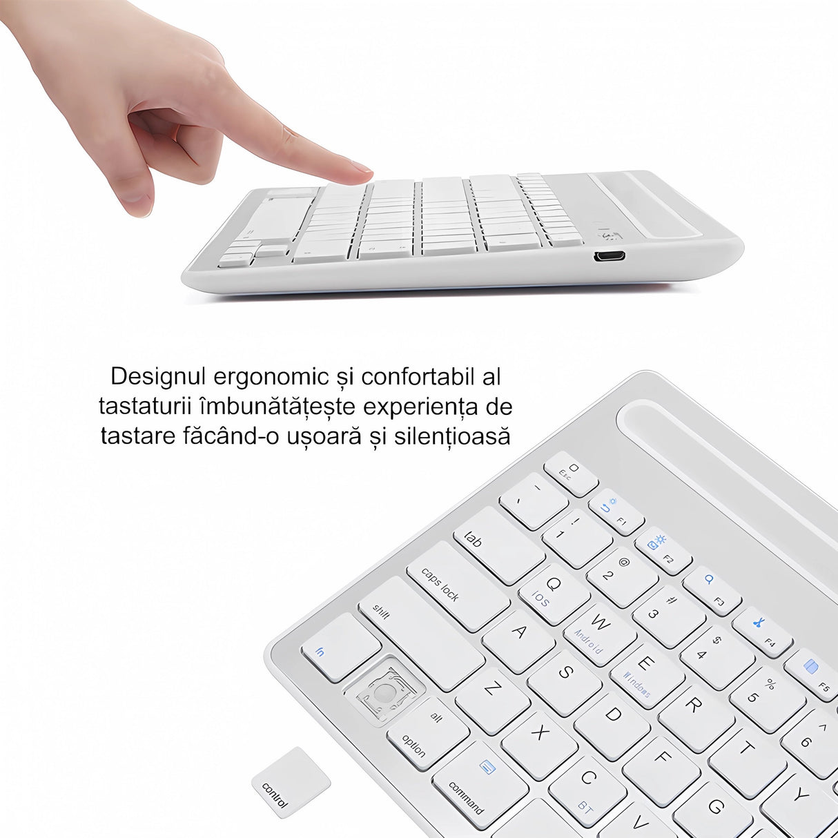 Bervolo Double Stand Keyboard, Silver