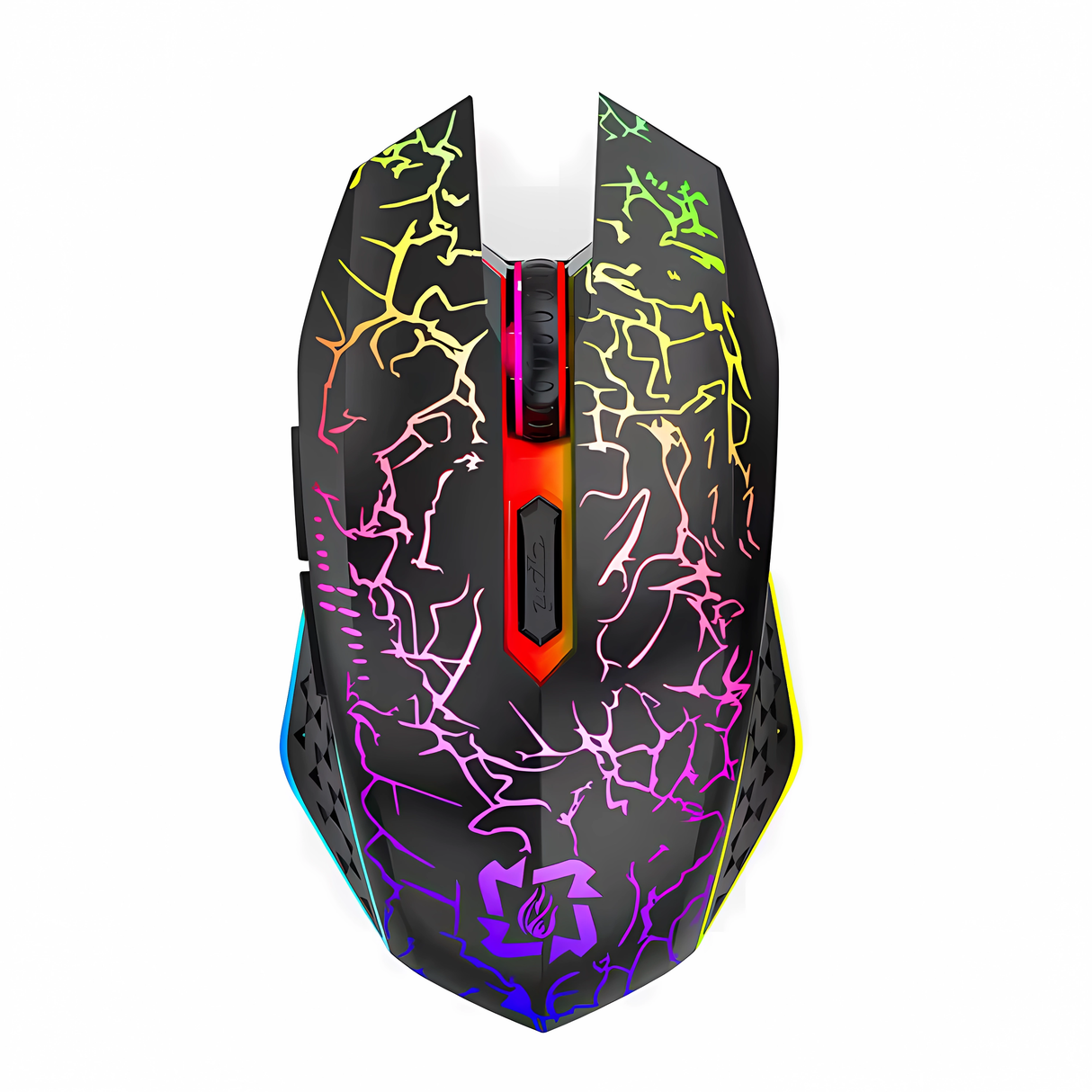 Mouse Gaming Wireless Bervolo® Spider, Dual Mode Bluetooth 5.2 & 2.4GHz, RGB, 6 Butoane Silențioase, DPI 1600, Reîncărcabil Type-C, Compatibil Windows, MacOS, Linux, Ergonomic, Negru