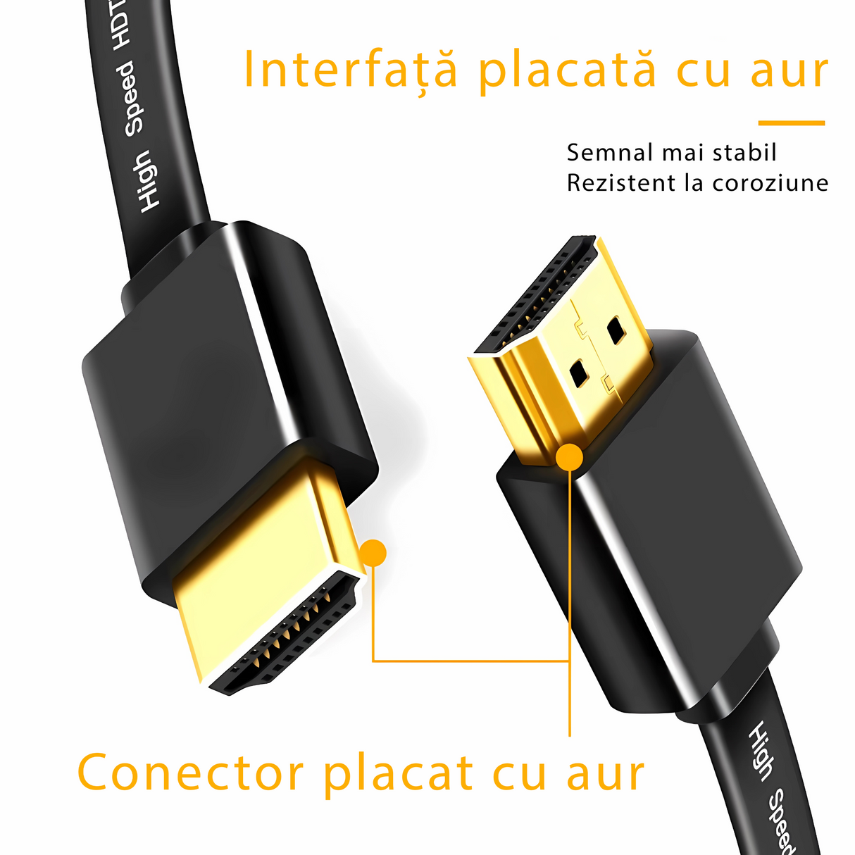 HDMI Cable Bervolo High-Speed with Ethernet, E 469776, AWM Style 30V VW-1, 50 cm