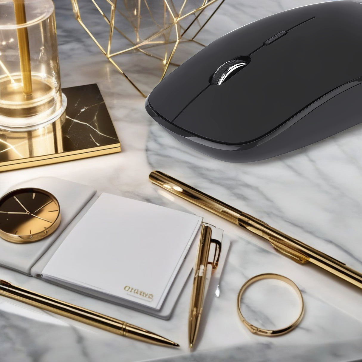 Set Universal Combo Tastatură și Mouse Premium Bervolo®, Wireless 2.4G, Click Scissor Switch, Versiune US, Negru