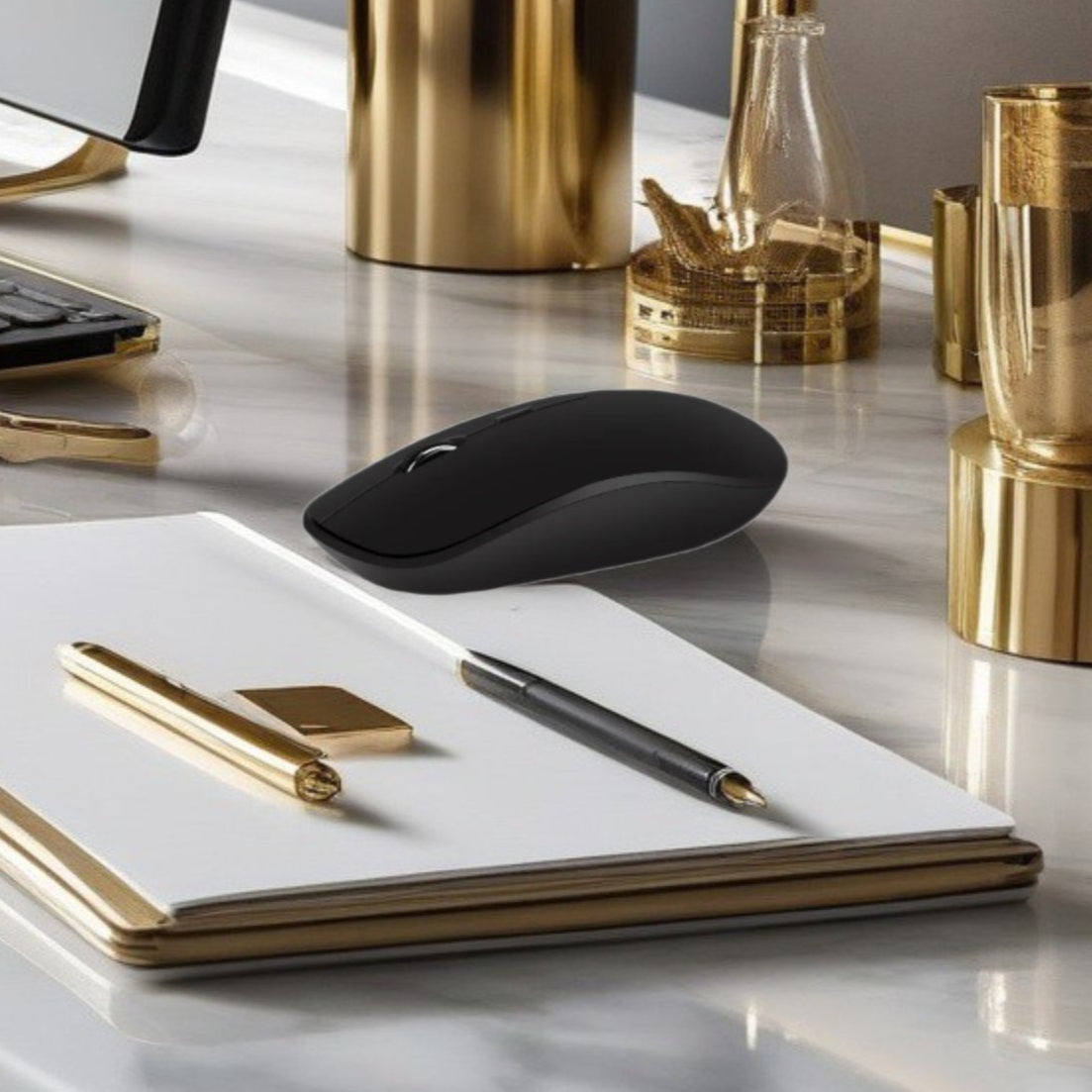 Set Universal Combo Tastatură și Mouse Premium Bervolo®, Wireless 2.4G, Click Scissor Switch, Versiune US, Gri