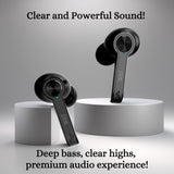 Căști Bervolo Wat Pro Max, Bluetooth 5.3, Anulare Activă a Zgomotului (ANC), Anulare a Zgomotului Ambiental (ENC), Mod Transparență, Latență Redusă, Carcasă LED, Control Tactil, Negru