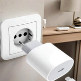 Bervolo® USB-C Wall Charger, Compatible with iPhone 15/16, Samsung, Huawei, Google Pixel, Oppo, Fast Charge 20W, Super Fast Charge Adapter, Travel Package, 1 M Cable, White